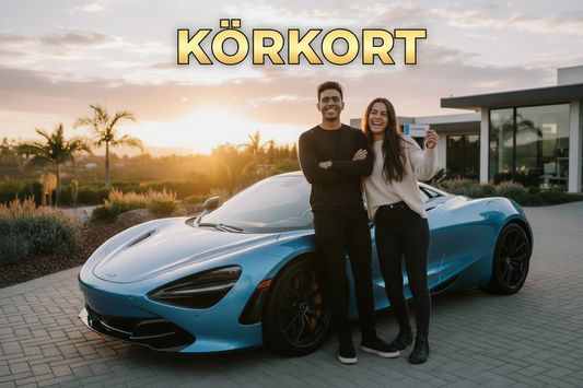 lägg in texten "Körkort"  i bilden.